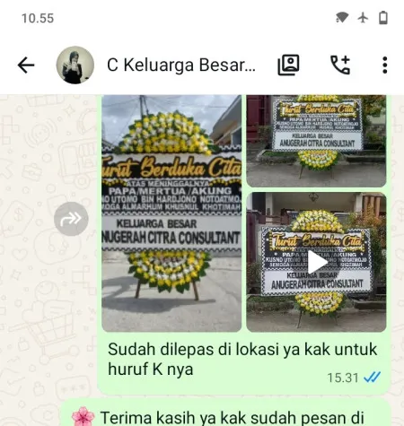 Pengiriman Papan Bunga Duka Trahan Sluke