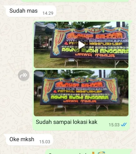 Pengiriman Papan Bunga Trahan Sluke